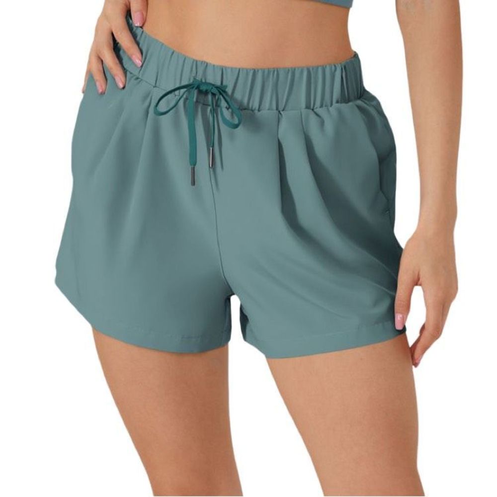 Halara High Rise Elastic Waistband Drawstring Ruched Casual Shorts - Size Medium